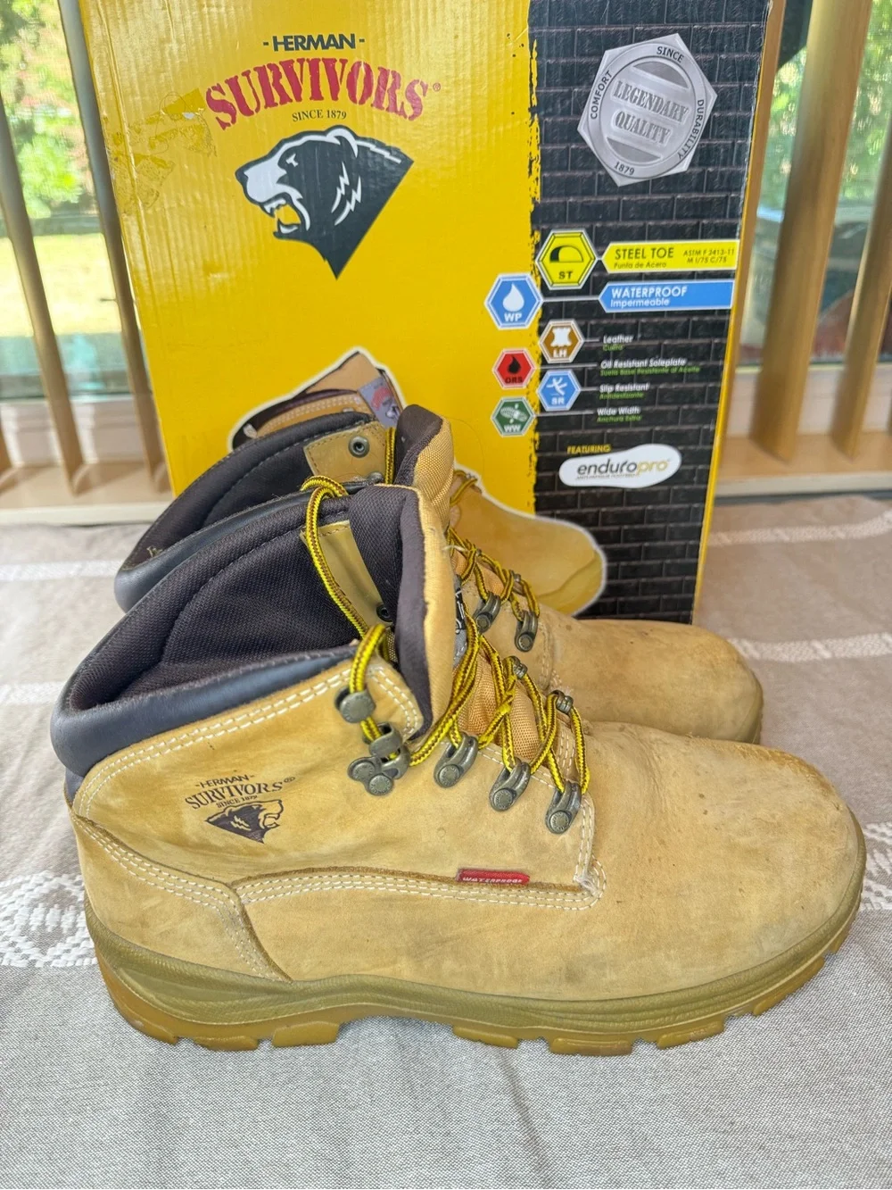M HS Breaker Kids Wheat Work Boot - Wide Width